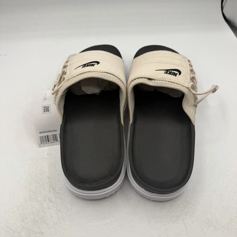 Nike Asuna Slide NA Sandals Mens Sz 9 Desert Sand/Black/White Slip On CW9703-009